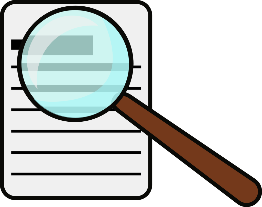 Image shows lens & paper indicating study of a real life example