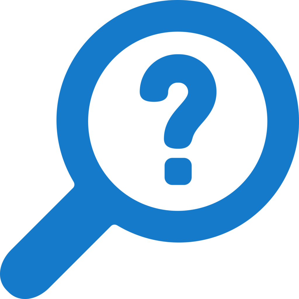 Image shows a magnifying glass with a question mark